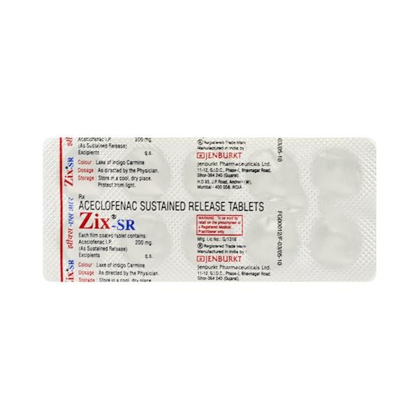 ZIX SR 200mg Tablet 10'S - Pain relief-Nsa