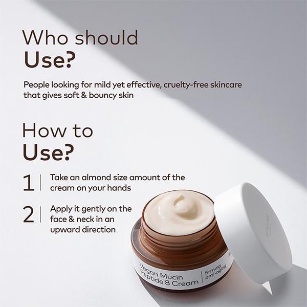 The Face Shop Alltimate Vegan Mucin Peptide 8 Cream 50 ml - Face Moisturizers