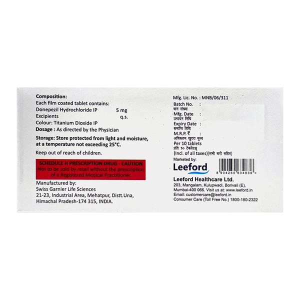 DONPEZEM 5 Tablet 10's - Alzheimer-Neu