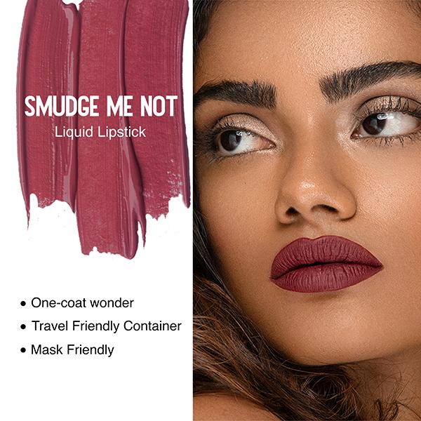 SUGAR Cosmetics Smudge Me Not Liquid Lipstick - 25 Very Mulberry 4.5ml - Liquid Lipsticks