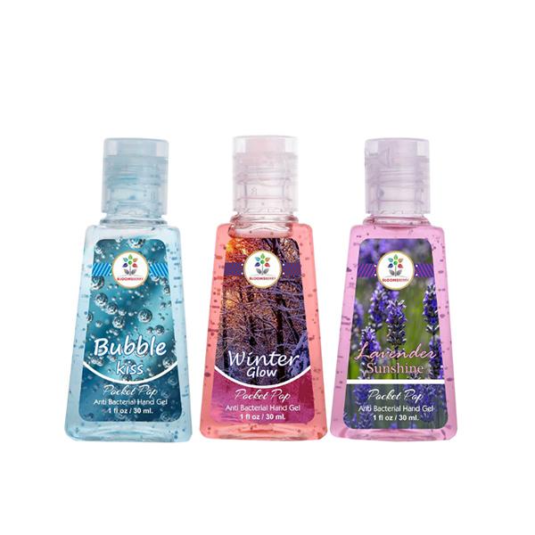 Bloomsberry Hand Sanitizer Combo Pack (Winter Glow Sanitizer 30 ml + Bubble Kiss + Lavendar Sunshine Sanitizer 30 ml) - Hand Sanitizer