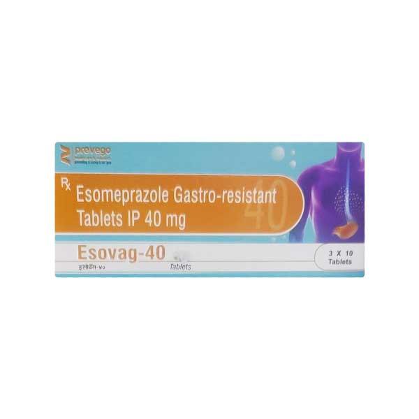ESOVAG 40 Tablet 10's - Ulcer/Reflux/Flatulence-Aaa
