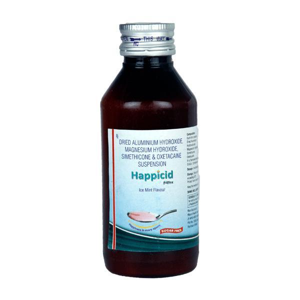 Happicid Sugarfree Ice mint Flavour Suspension 120ml - Ulcer/Reflux/Flatulence-Aaa