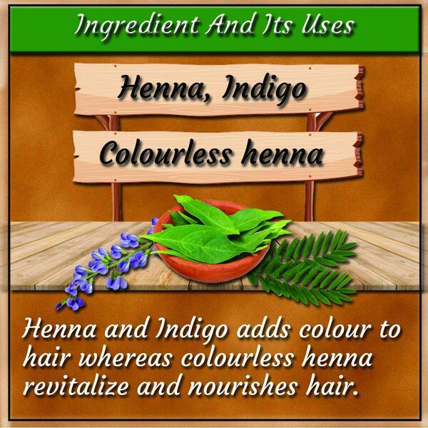 Indus Valley Bio Organic Herbal Henna Hair Colour Powder - Soft Black 100 gm - Personal Care (Ayush)