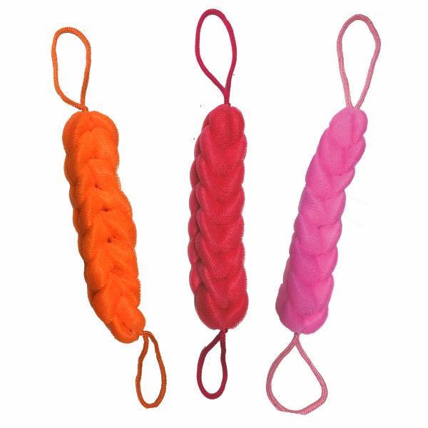 Netmeds | GUBB Back Scrubber for Dead Skin Removal, Bathing Scrubber for Body, Rope Loofah Pack of 3 - Assorted 1's