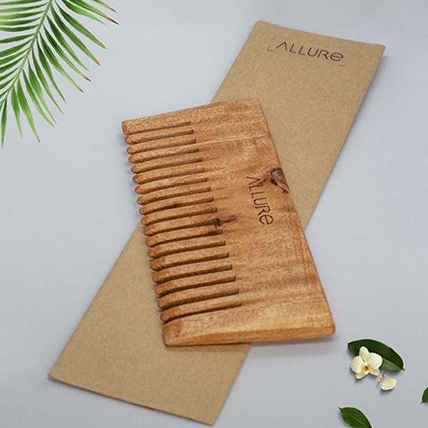 Allure Wooden Neem Comb (CS-02) 1's - Hair Combs