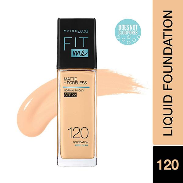 Netmeds | Maybelline New York Fit Me Matte+Poreless Liquid Foundation, 120 Classic Ivory 30 gm
