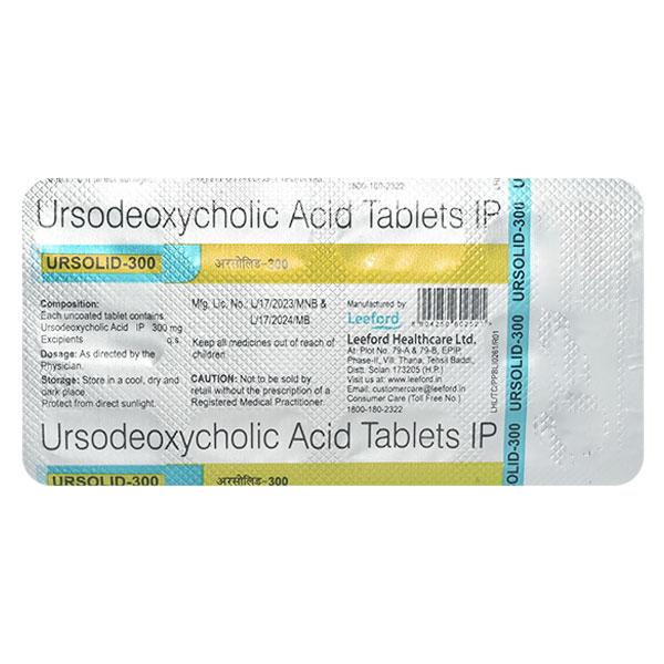 URSOLID 300mg Tablet 10's - Cholelithiasis/Gall Stones