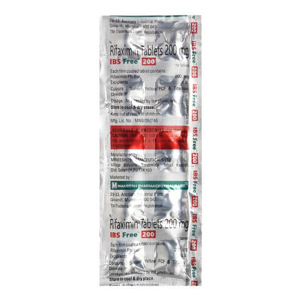 IBS FREE 200mg Tablet 10's - Bacterial Infections-OAB