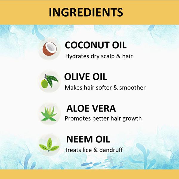 Cocomo Natural Kids Shampoo and Conditioner Minty Fragrance Reduces Hair Fall and Dandruff Minty Sea 200 ml - Baby Shampoo