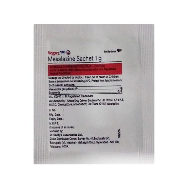 VEGAZ OD Sachet 1gm - Ulcerative Colitis/Bowel Inflammatory Disease-GIT