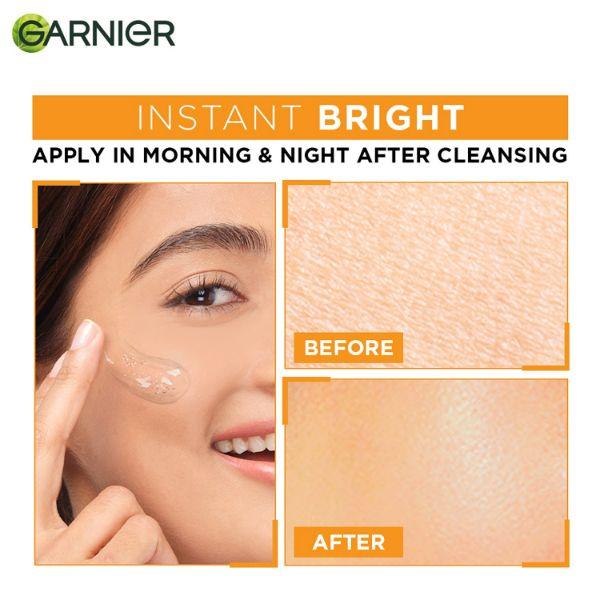 Garnier Bright Complete Vitamin C Serum Gel - Vitamin C + Lemon for Instant Brighter Skin 45gm - Under Eye Creams & Serums