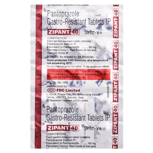 ZIPANT 40mg Tablet 15's - Ulcer/Reflux/Flatulence-Aaa