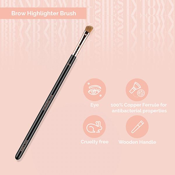 Miss Claire M34 - Brow Highlighter Brush (Rose Gold) 1's - Eye Brush