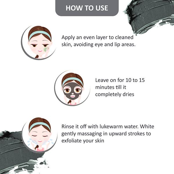 Swiss Beauty Bamboo Charcoal Clay Mask 100 gm - Masks & Peels