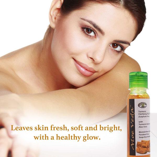 Aloe Veda Clarifying Herbal Face Wash - Turmeric 100 ml - Face Wash & Cleansers