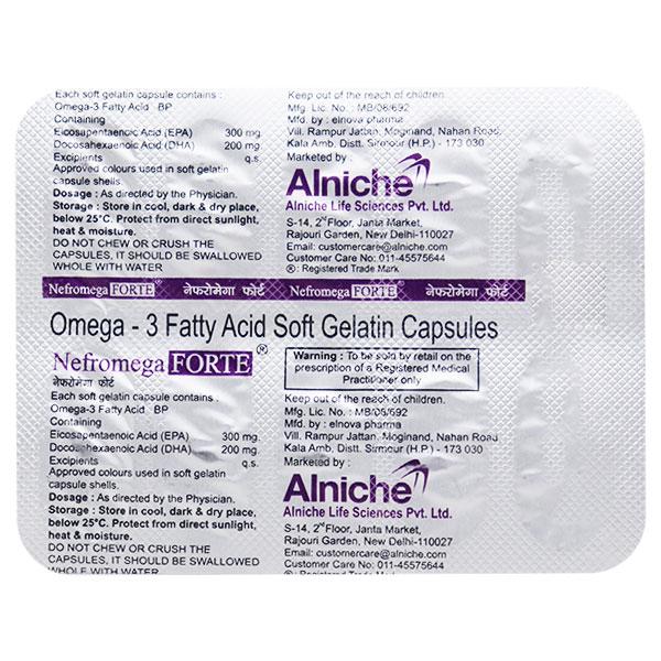 Nefromega Forte Capsule 10'S - Supplements-Sup