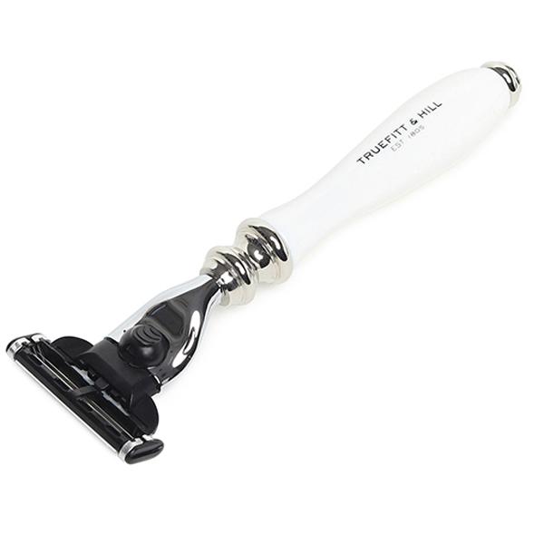 Truefitt and Hill Faux Porcelain Mach 3 Shaving Razor Chrome Wellington Luxury Essential Grooming Collection for Men 1's - Razors & Cartridges