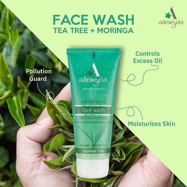 Aaranyaa Sulphate Free Face Wash Tea Tree Moringa 110 ml - Face Wash & Cleansers