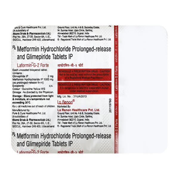 Laformin G2 Forte Tablet 10'S - Diabetes-Ant