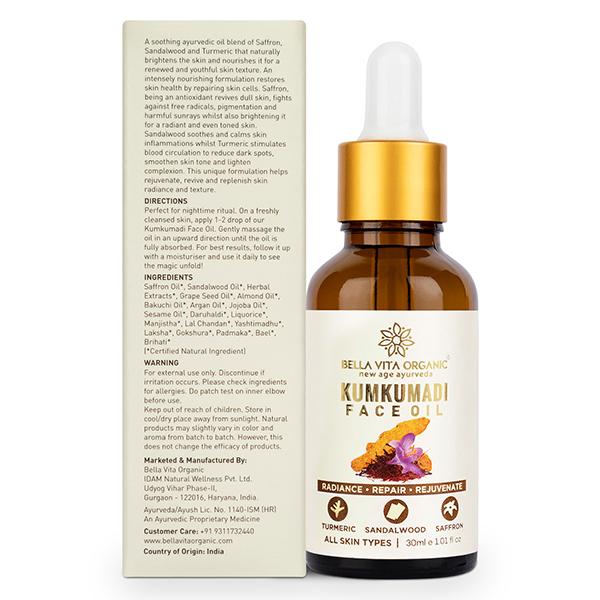 Bella Vita Organic Kumkumadi Face Oil 30 ml - Face Serum