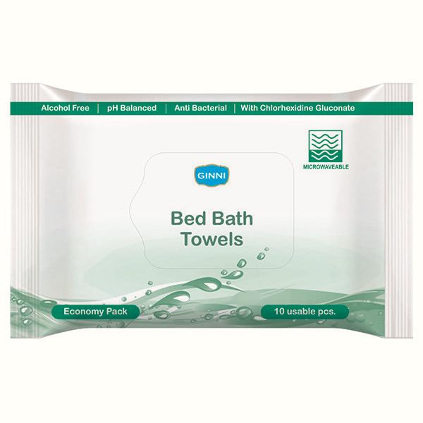 GINNI Hygienic Bed Bath Towel For Adults and Bedridden Patients (10 Pulls/Pack) 1's - Others