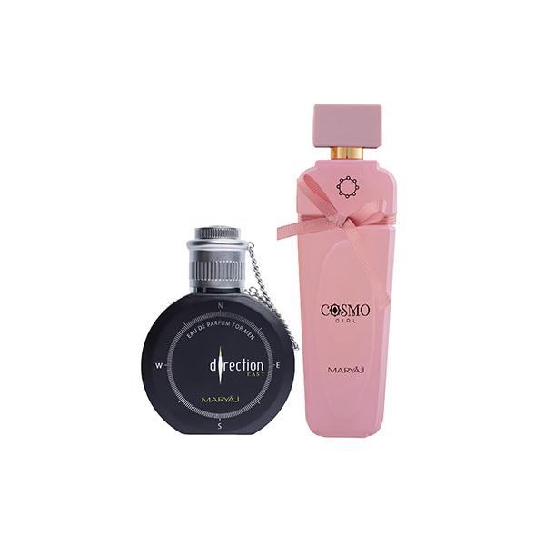 Maryaj Direction East EDP Citrus Spicy Perfume And Maryaj Cosmo Girl EDP Floral Powdery Perfume 200 ml - Perfumes (Edt/Edp)