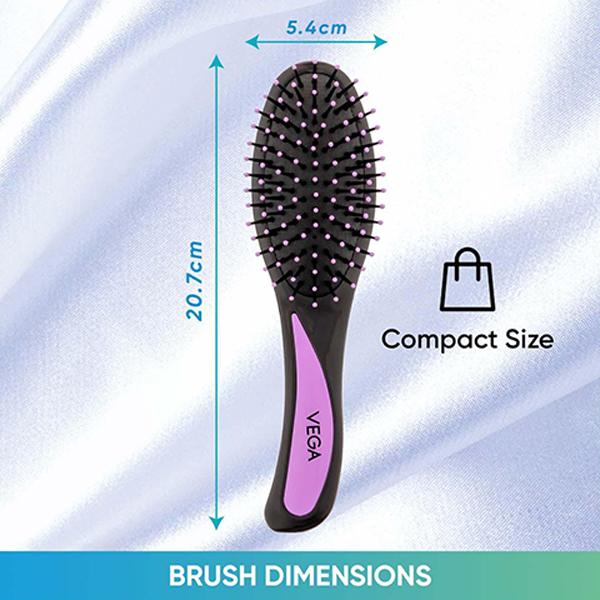 Vega Cushion Hair Brush for Men and Women for Straightening and Grooming (E33-CB) 83 gm - Hair Brushes