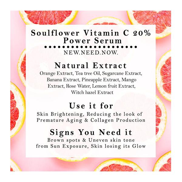 Soulflower Power Serum - Vitamin C 20% 40 ml - Face Serum