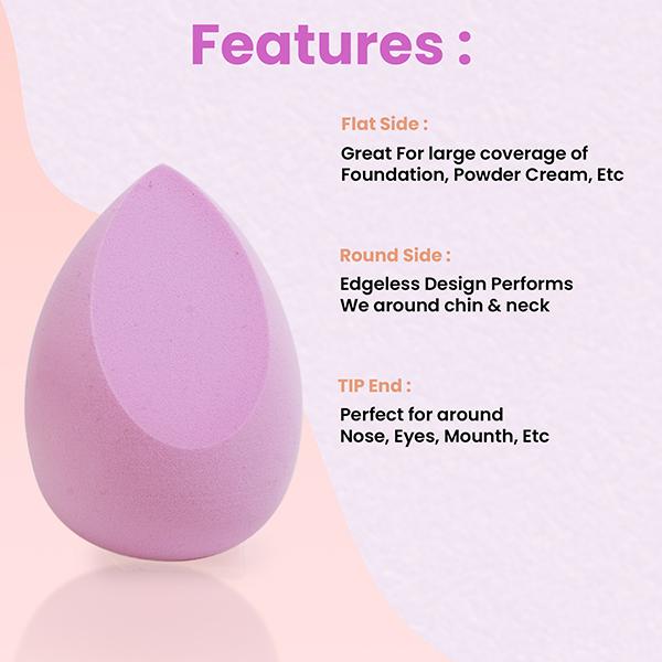Bronson Professional Makeup Sponges Blender Set Beauty Sponge with Egg Case Color May Vary 1's - Sponges & Applicators