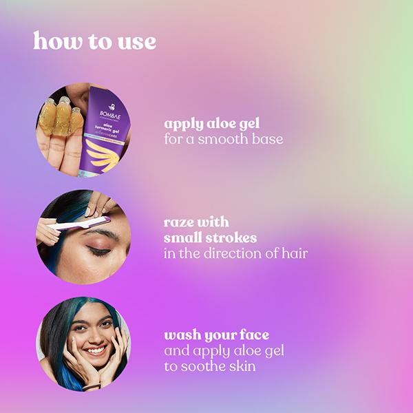 Bombae Precision Face Razor for Women 3's - Face & Eyebrow Razors