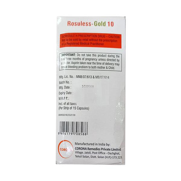 ROSULESS GOLD 10 Capsule 15's - Blood Clot-Ant