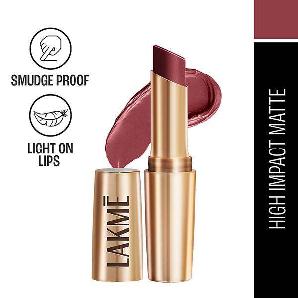 Lakme 9to5 Powerplay Priming Matte Lipstick, Lasts 16hrs, Rosy Sunday, 3.6 gm - Lipsticks