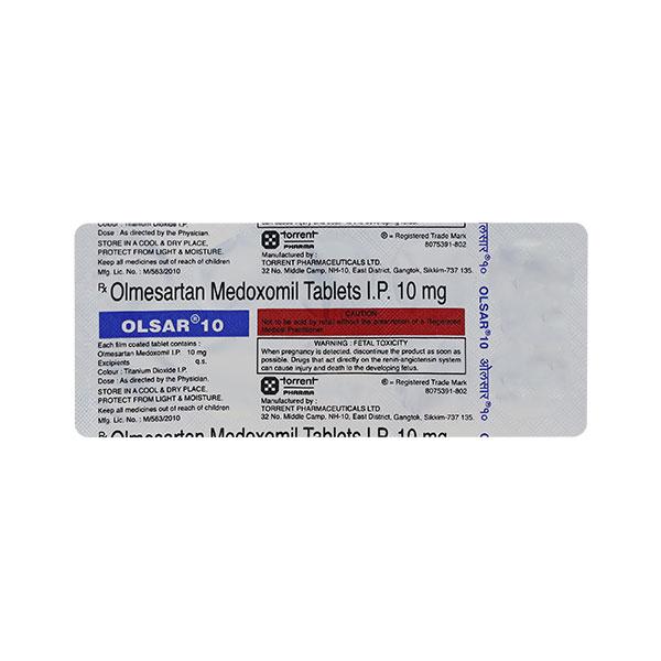 Olsar 10mg Tablet 10'S - Hypertension-Ang