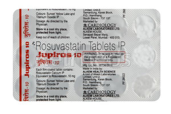 Jupiros 10mg Tablet 15'S - High Cholesterol-Dys