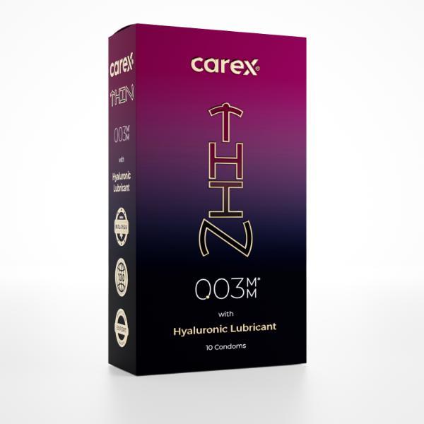 Netmeds | Carex 003 Hyaluronic Lubricant Condoms 10's