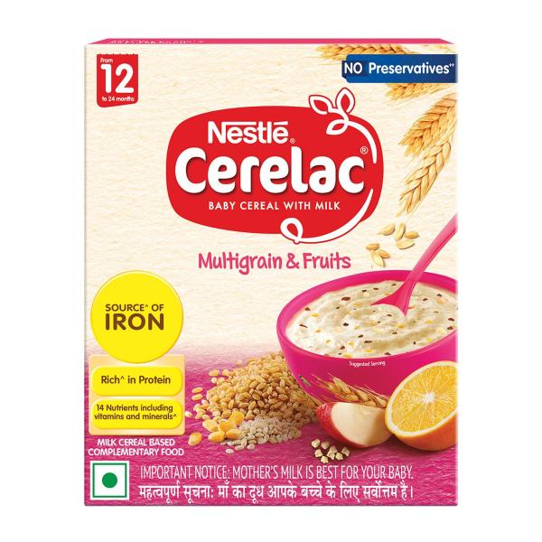 Nestle Cerelac Stage 4 (12 Months+) Powder 300 gm- Multigrain & Fruits (Refill Pack)