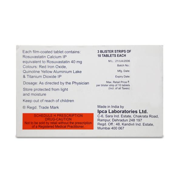 Rxtor 40mg Tablet 10'S - High Cholesterol-Dys