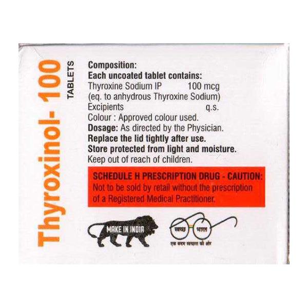 THYROXINOL 100 Tablet 120's - Hypothyroidism