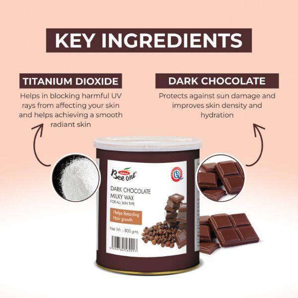 Bee One Dark Chocolate Milky Wax 800 gm - Shaving & Hair Removal