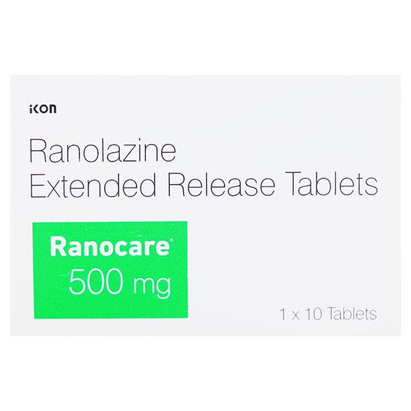 RANOCARE 500 Tablet 10's - Angina