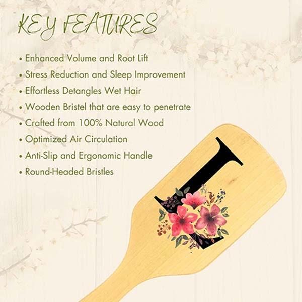 Allure Personalised Paddle Hair Brush Letter L 1's - Hair Brushes