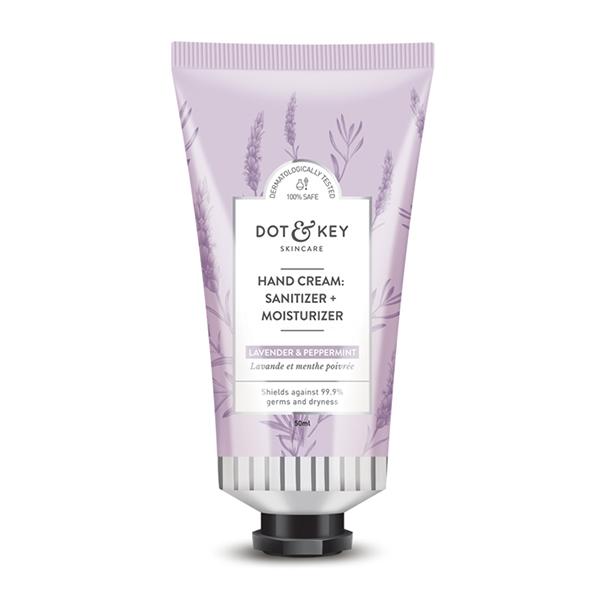 Dot & Key Hand Cream (Sanitizer + Moisturizer) - Lavender & Peppermint 50 ml - Hand Creams