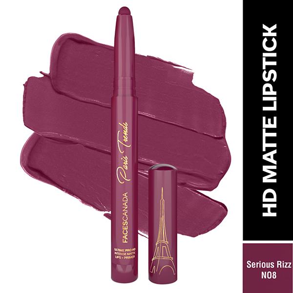 Netmeds | Faces Canada Ultime Pro Hd Intense Matte Lips + Primer - Serious Rizz N08, Limited Edition 1.4 gm
