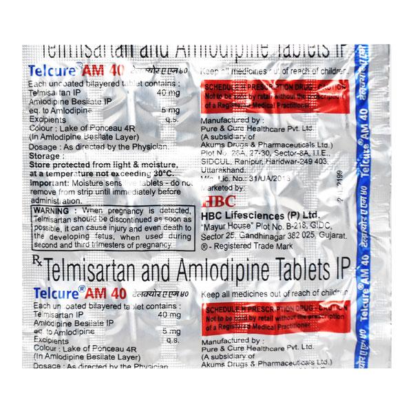 TELCURE AM 40 Tablet 15's - Hypertension-Ana