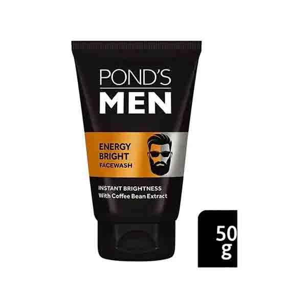 Netmeds | Pond's Men Energy Bright Anti - Dullness Facewash With Coffee Bean 50 gm