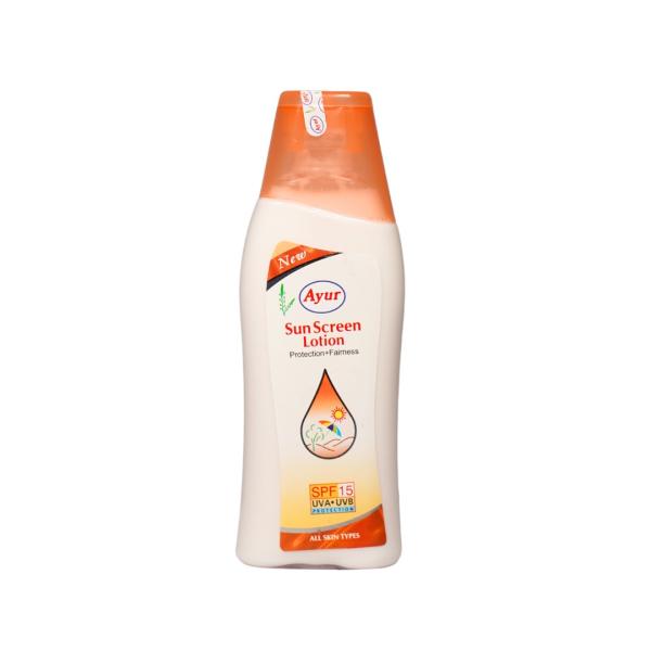 Ayur Herbals Sun Screen SPF 15 UVA/UVB Protection Lotion 100 ml - Personal Care (Ayush)