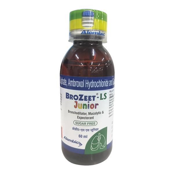 BROZEET LS JUNIOR SUGAR FREE Expectorant 60ml - Asthma/COPD-Ast