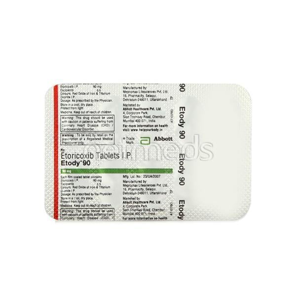 Etody 90mg Tablet 10'S - Pain relief-Nsa