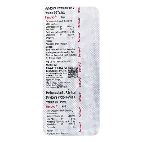 Benuvo Tablet 10'S - Supplements-Vam